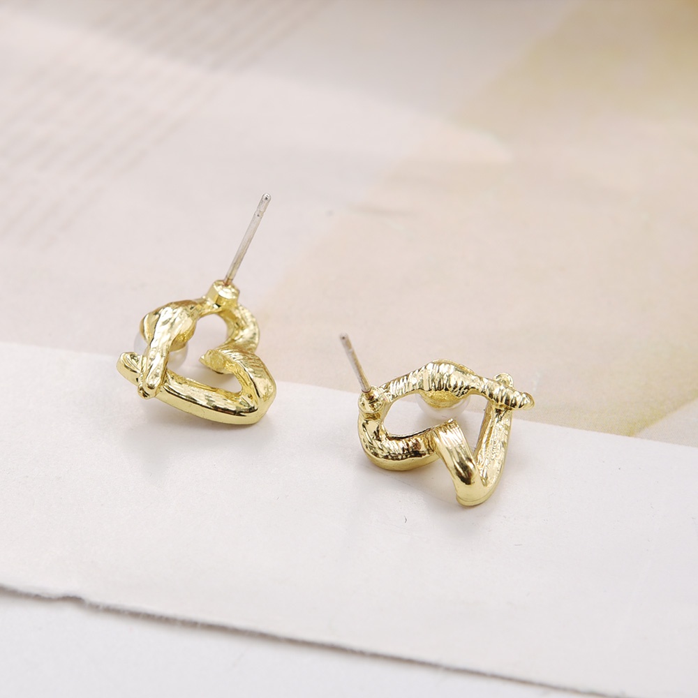 Mewah Zirkon Ladies Wanita Women Stud Earring Mutiara Korea Elegan Gadis Korean INS Lucu Pesta Stud Earrings Pernikahan Cinta Hati