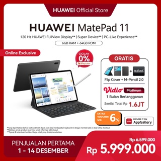 [Voucher s/d 6%] NEW HUAWEI MatePad 11 Tablet [6+64GB] | 120 Hz HUAWEI FullView Display | High Color Gamut | Super Device