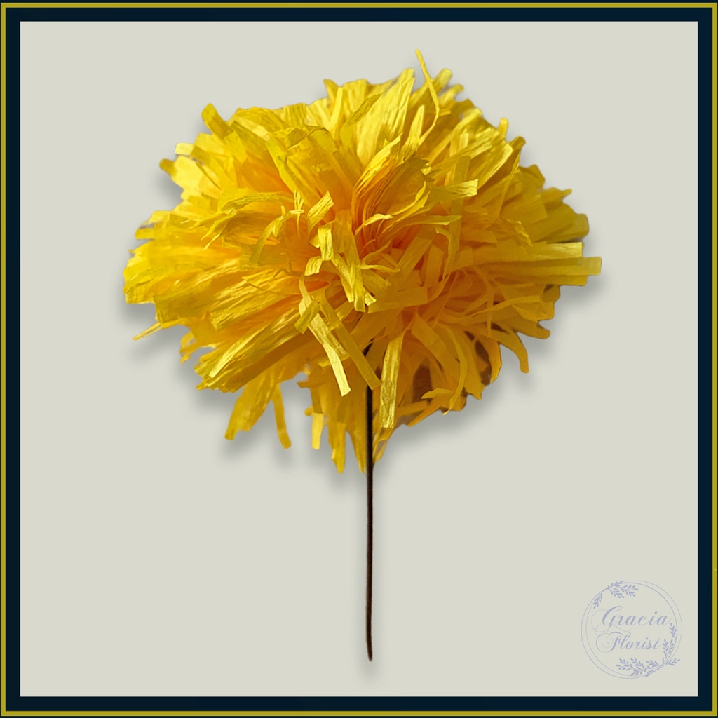 Bunga Suyok Diameter ± 6 - 7cm 1 bungkus 100 pcs (Kertas Krep/Crepe Untuk Bunga Papan)