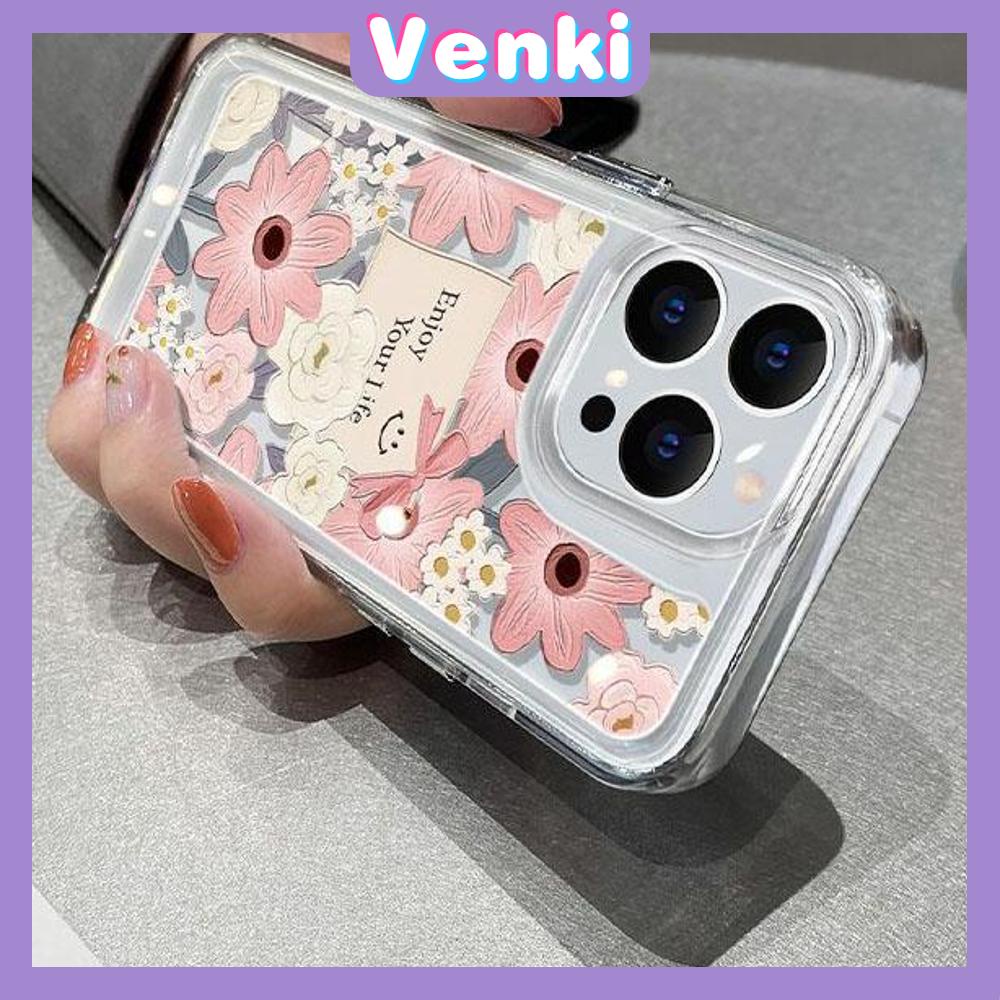 iPhone Case High Quality HD Transparent Acrylic Hard Case Tulip Floral Metal Button Camera Protection Shockproof Compatible For iPhone 14 13 12 11 Pro Pro Max 7 8 Plus XR