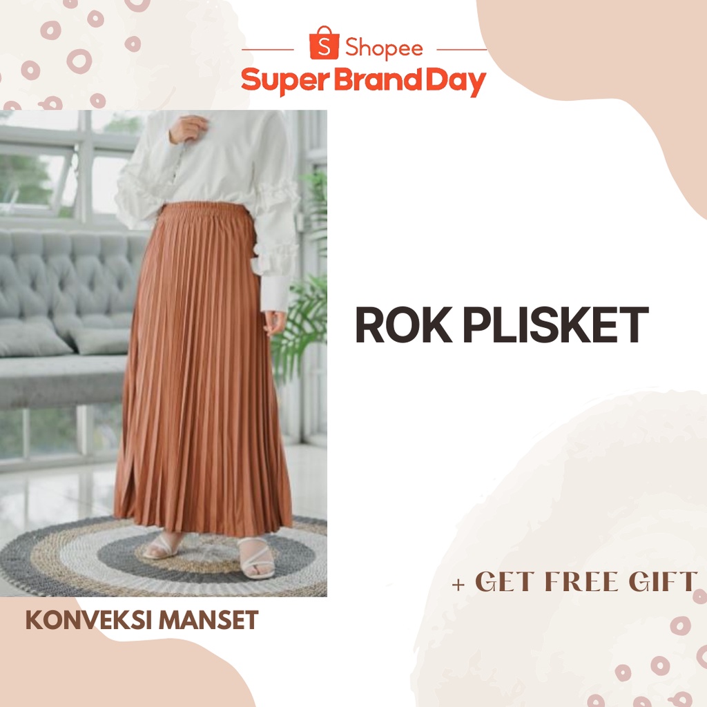 ROK PLISKET PREMIUM ROK PLISKET MAYUNG HYGET REMPEL MUSLIMAH MURAH/PROMO/DISKON