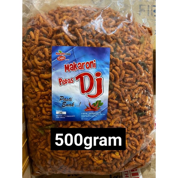 Makaroni Spiral Pedas Pipa DJ | Makaroni Spiral DJ 250g | 500gram | 1kilo