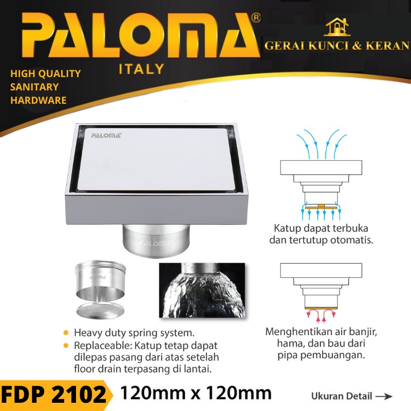 PALOMA FDP 2102 Floor Drain Strainer Saringan Got Kamar Mandi Anti Bau Anti Serangga Anti Tikus