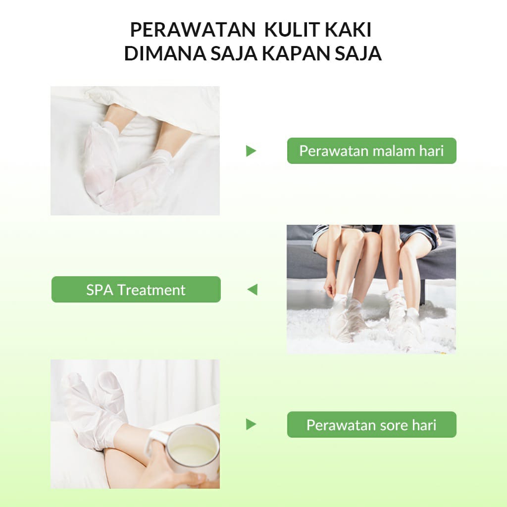 BIOAQUA Niacinamide Brightening Moisturizing Foot Mask / Hand Mask 35g Masker Kaki Pengelupas Kulit Mati BPOM