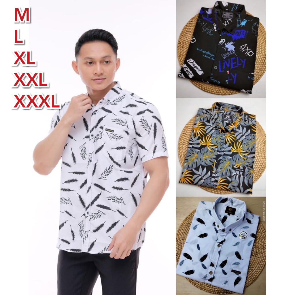 KEMEJA PRIA LENGAN PENDEK XXL/XXXL / BAJU PRIA KEMEJA DISTRO UKURAN JUMBO