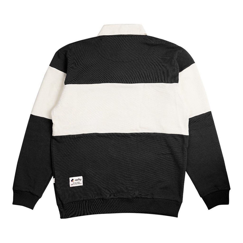Xofty Sweater Crewneck Rugby Regular Fit Pria Dan Wanita Salvia