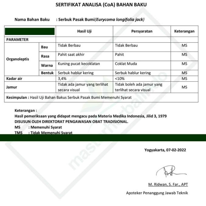 

Big Sale Kapsul Herbal Pasak-Bumi Menjaga Stamina Tubuh 100 Capsul