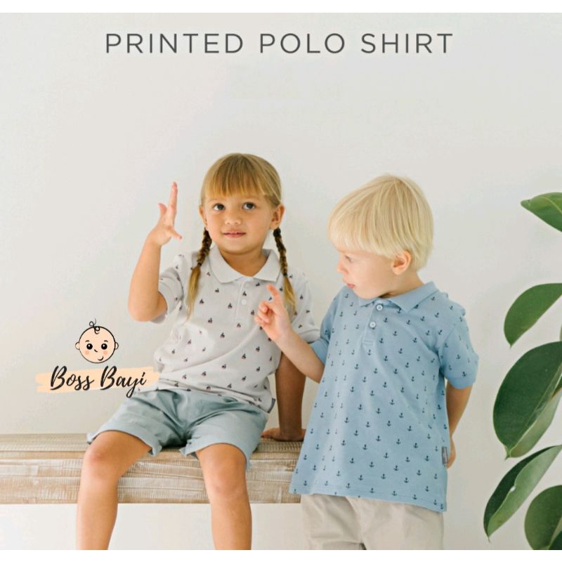 LITTLE PALMERHAUS - Printed Polo Shirt / Kaos Berkerah Anak Motif