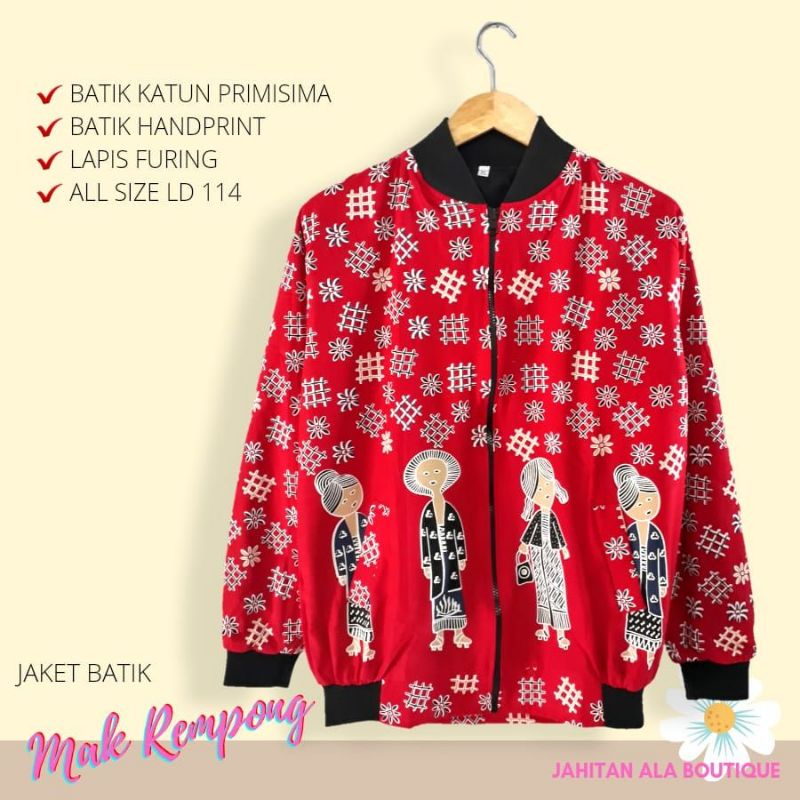 Jaket Batik. Jaket Batik Wanita.Jaket Batik Karakter