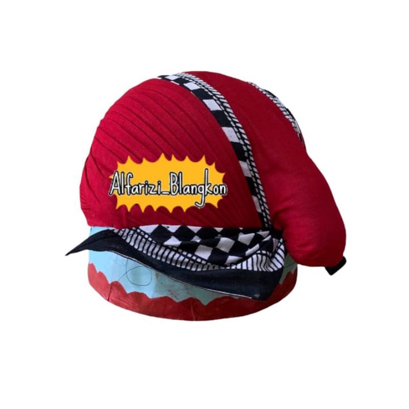 BLANGKON JOGJA MERAH KOTAK/LIPAT/ALUSAN/SLIWIR/MOTIF CATUR