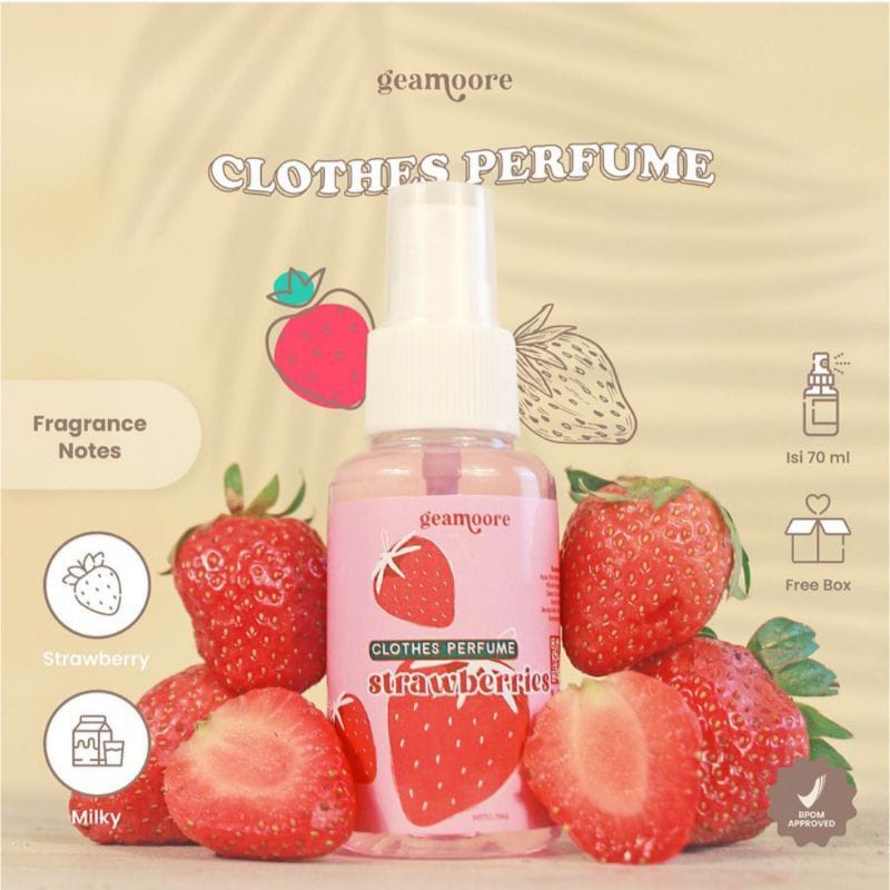 GEAMOORE CLOTHES PERFUME PARFUM 70 ML - SOFT BABY - PEAR