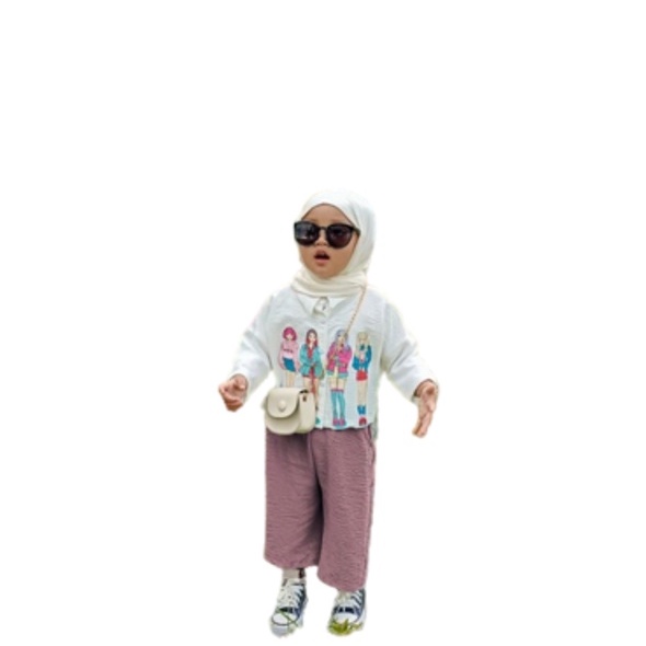 TokoMilkan Setelan Baju Anak Perempuan Marzia Crop Set | Pakaian Anak Umur 1 - 7 Tahun