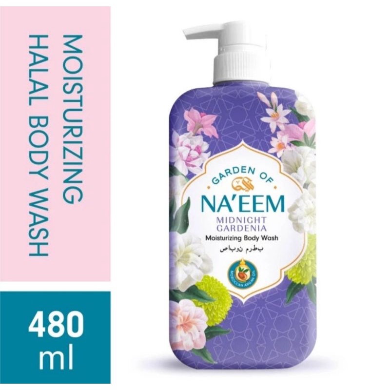 NAEEM Body Wash Botol Pump Sabun Mandi Gardenia Taifi Rose 480ml