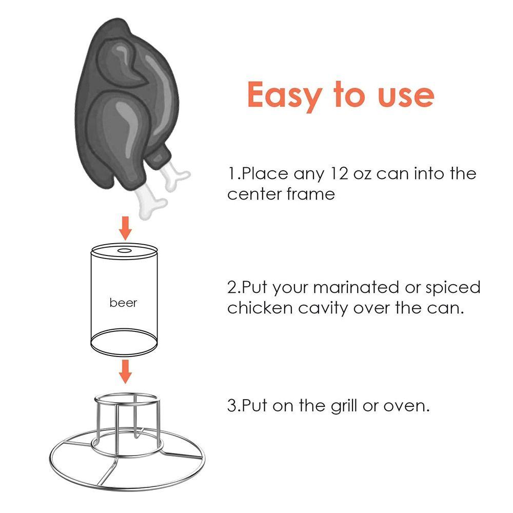 Solighter Beer Can Tempat Ayam Camping BBQ Oven Chicken Roaster Rack
