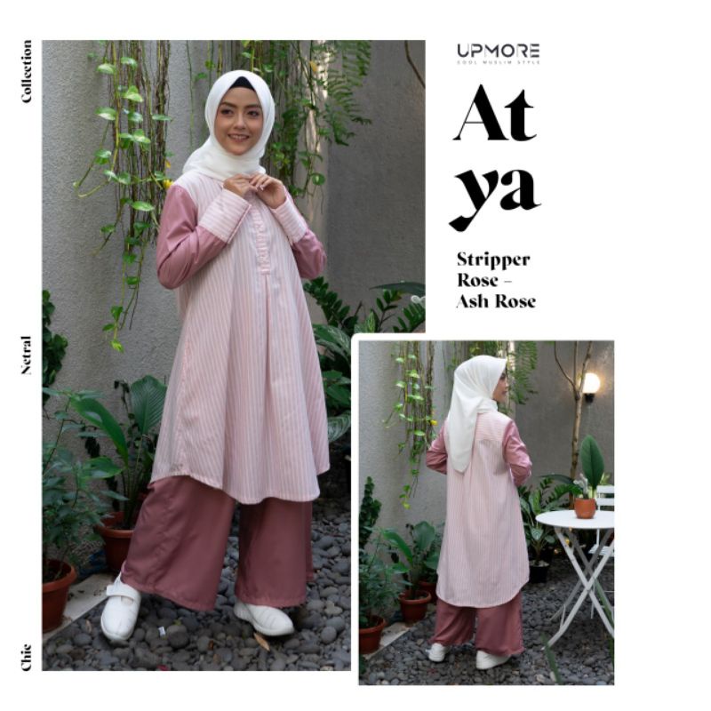 Set Tunik dan Kulot Wanita Katun Mutif Upmore Atya