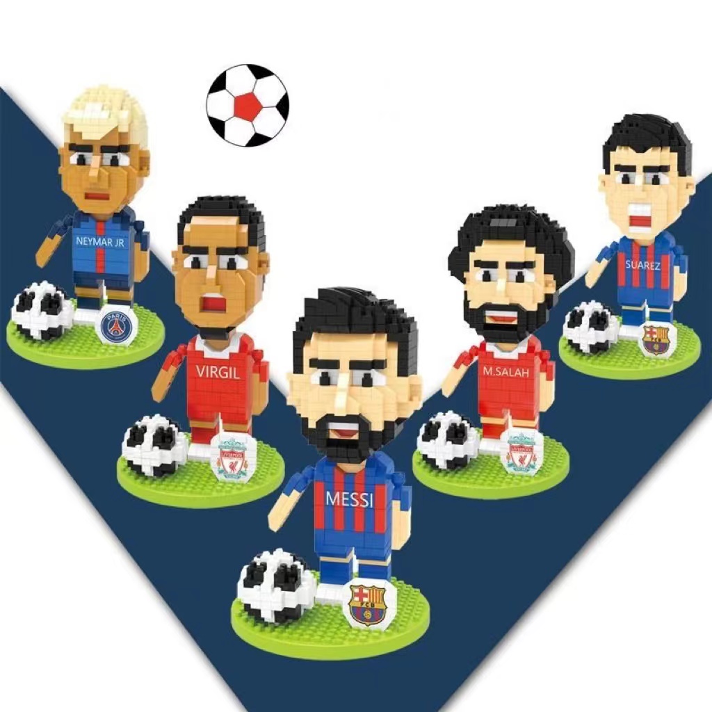 Nba Basket Bola Bintang Nemal Messi C Luo Blok Bangunan Kompatibel Lego Miniatur Partikel Puzzle Majelis Mainan Anak Laki-Laki Puzzle