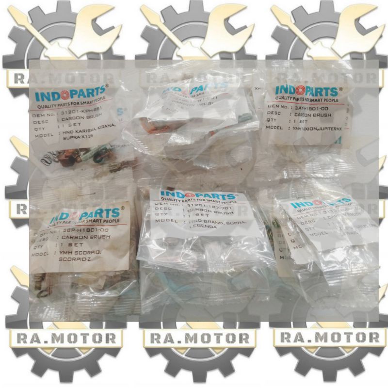[Baca Deskripsi] Cool Booster Dinamo/Arang Starter/Brostel Stater/Carbon Brush Motor Merk Indoparts