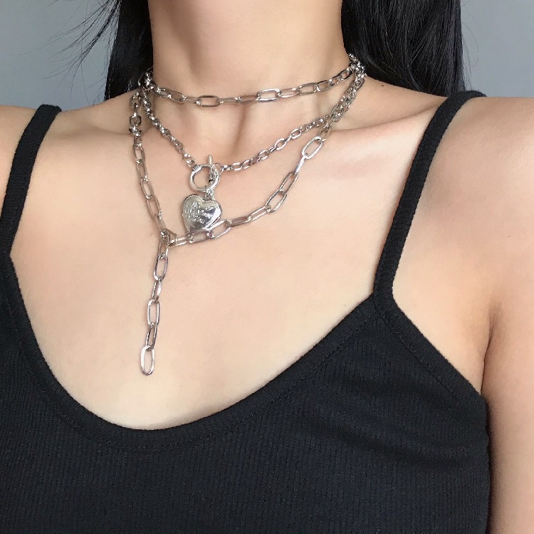 Baru Fashion Retro Multilayer Kalung Untuk Wanita Terbuka Mendengar Liontin Kalung Perhiasan Aksesoris Hadiah Pesta