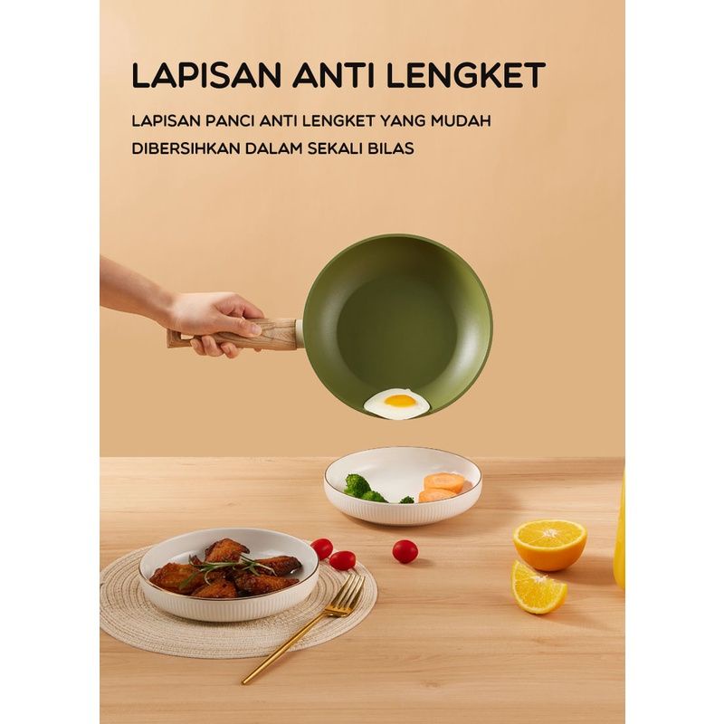 Bonbox BP002 Forest Series Set Panci Anti Lengket Penutup Kaca