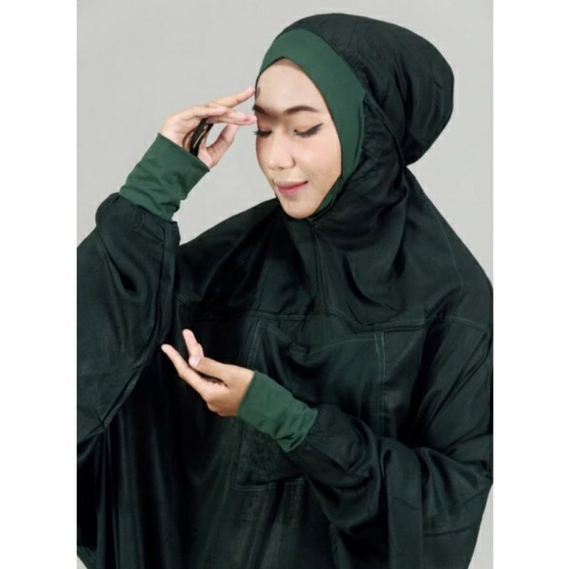 Mukena Terusan Malaysia Manset Rayon Mukena Hadramaut Jumbo Dewasa