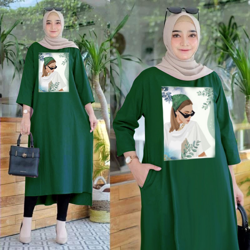 FF LONG TUNIK HIJAB COLABORATION TUNIK WANITA TERBARU 17