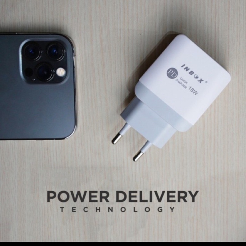 Travel Charger Inbox PD4 Dual Output Kabel Type-C to Lightning