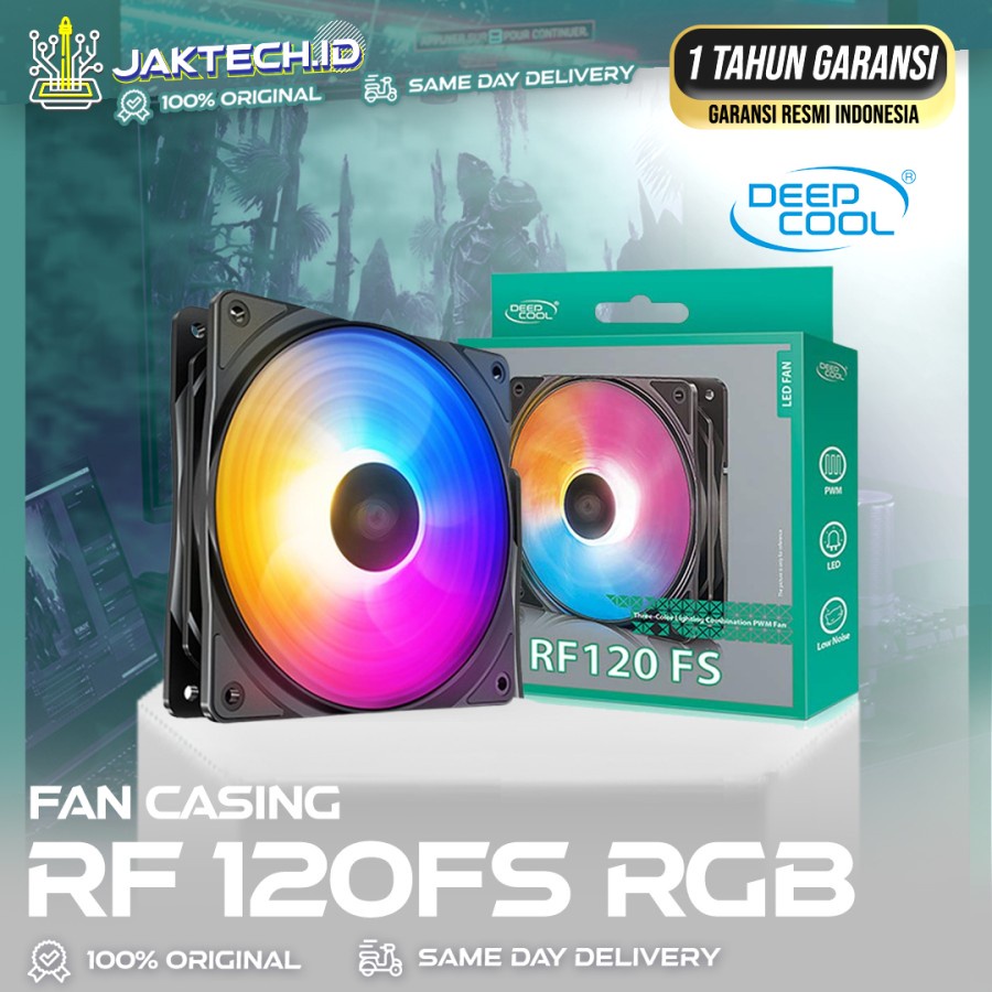 DeepCool RF 120FS RGB 12 CM Led Fan Casing Case Cooler Fixed