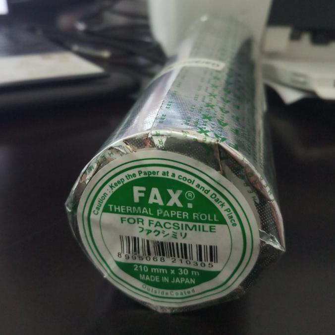 

Kertas Fax - FAX - 210mm x 30M (thermal paper fax 210mmx30meter) ORI
