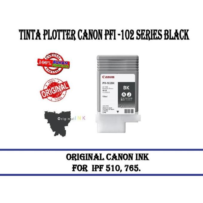 Tinta Plotter Canon Pfi -102 Series Black