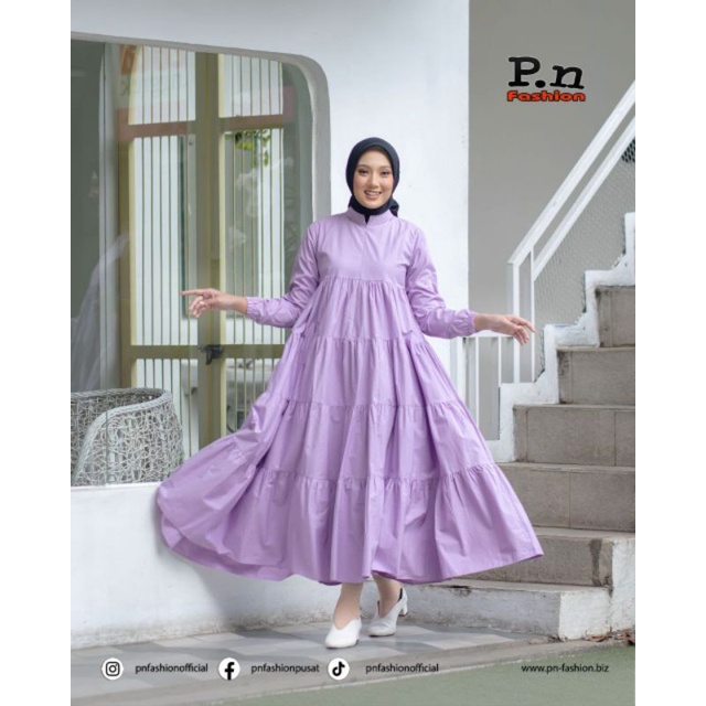 (COD) Gamis Pn Basic GB2201 by Pn Fashion