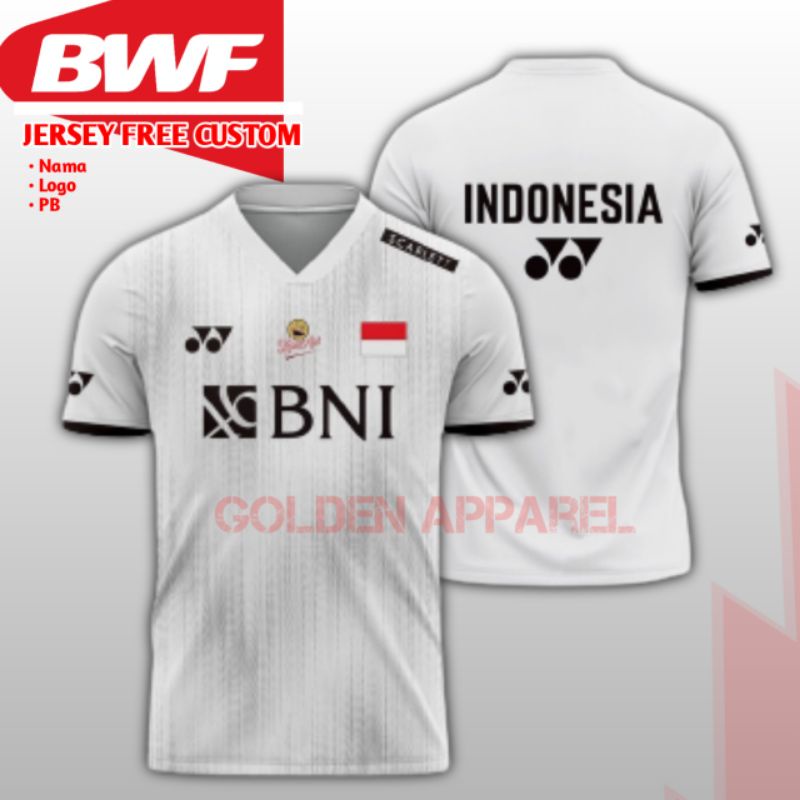 JERSEY BADMINTON INDONESIA YONEX FAJAR/ RIAN / FREE CUSTOM NAMA MAUPUN LOGO / JERSEY BADMINTON 2022