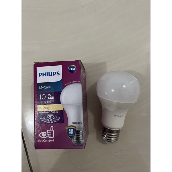 Lampu LED Phillips 10watt seken bekas kuning warm white
