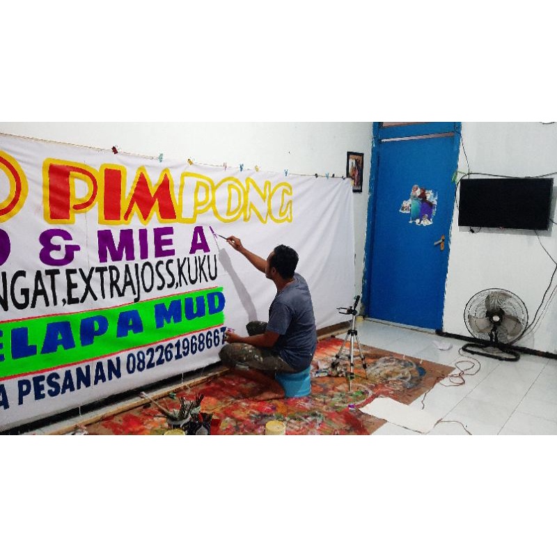 banner lukis spanduk lukis spanduk pecel lele spanduk nasi goreng spanduk ayam lalapan