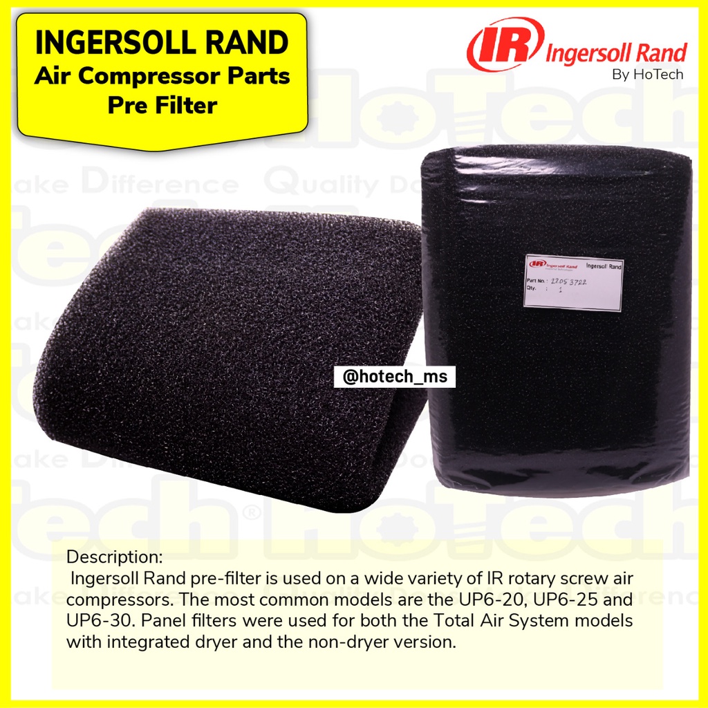 Sparepart Air Compressor IR | Pad Filter Ingersoll Rand Sparepart