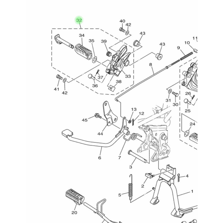 BRACKET BREKET DUDUKAN FOOTSTEP STEP BELAKANG KANAN JUPITER Z NEW ASLI ORI YAMAHA 31B F7440 00