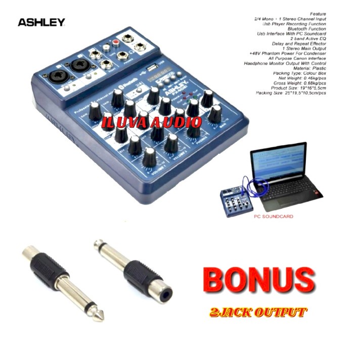 murah mixer ashley fx 402i 4 channel