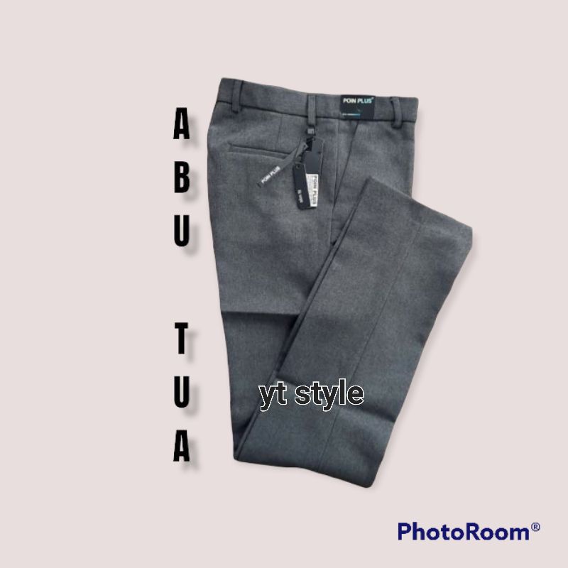 celana bahan jumbo poin plus 39-44 | celana bahan slimfit pria poin plus | celana formal slimfit semiwool pria poin plus  | celana bahan pria | celana formal pria | celana panjang pria | celana kantor pria | celana pria