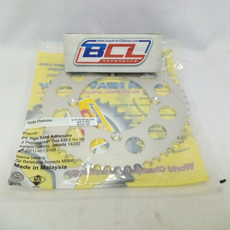 Gir Belakang KLX 150 428-55T Merek SSS