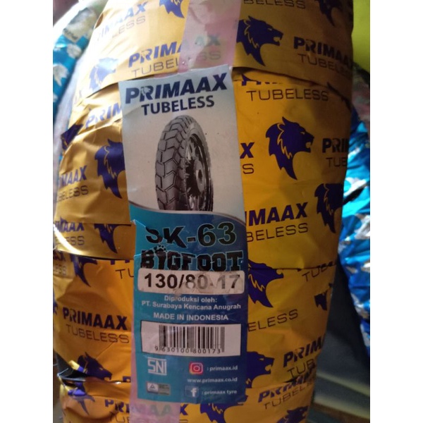 ban tubles 130/80 ring 17 bigfoot primax