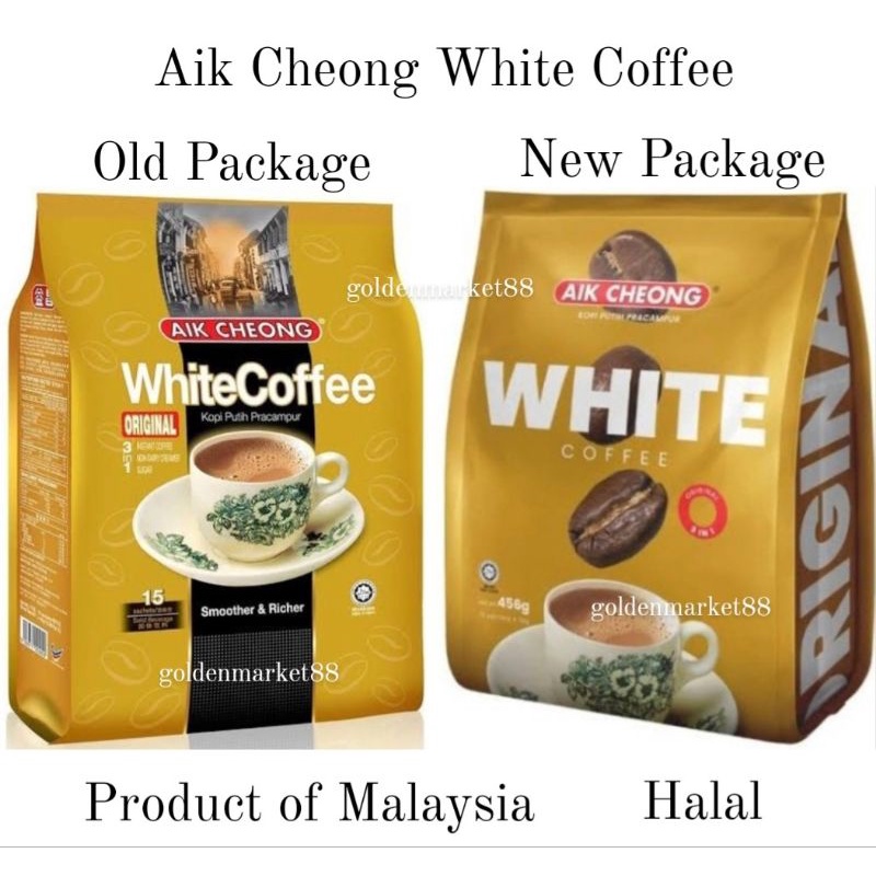 

KOPI PUTIH AIK CHEONG WHITE COFFEE 3IN1 ORIGINAL MALAYSIA 12SACHETS