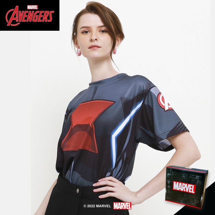 Marvel Costume Tshirt Fullprint Dewasa Black Widow Avengers MAV689 - S
