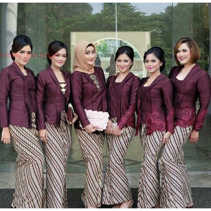 kebaya wanita New Baju Atasan Top Pakaian Kebaya Kutubaru Encim Bludru Seragam Kerja Kantor Pesta Ko