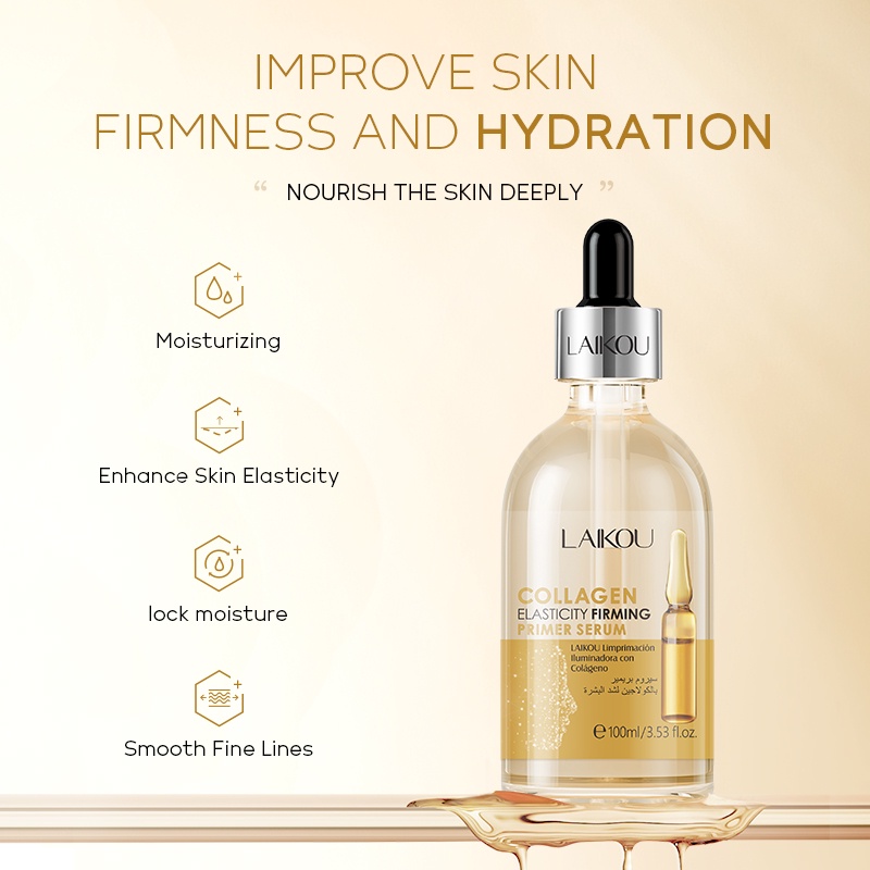 LAIKOU Collagen Firming Primer Serum Makeup Base Essence 100ml