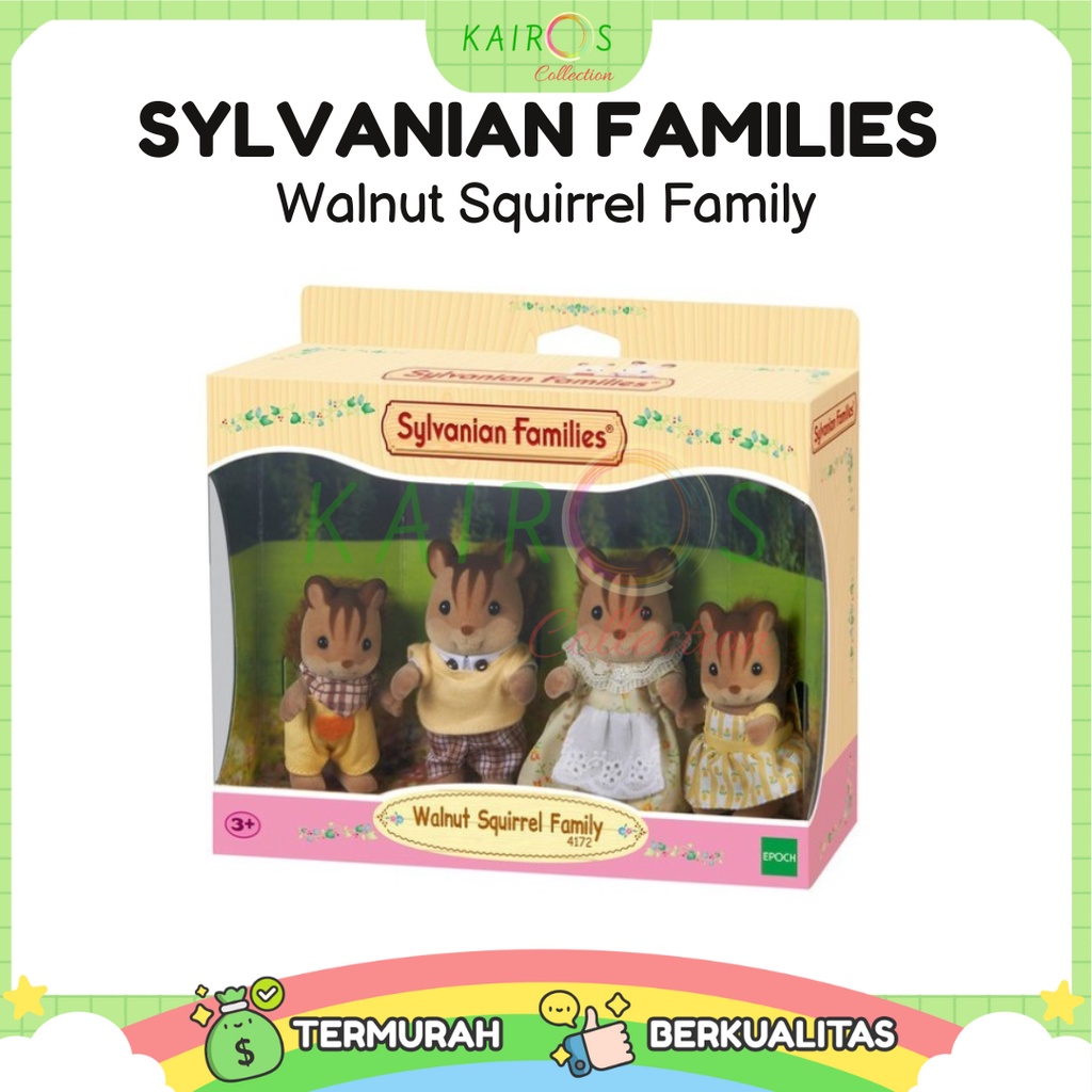 Sylvanian Families Walnut Squirrel Family