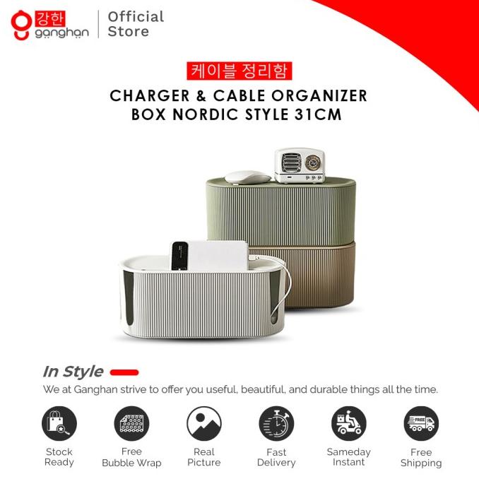 

Ganghan Kotak Kabel | Cable Charger Wire Organizer Box Nordic Style
