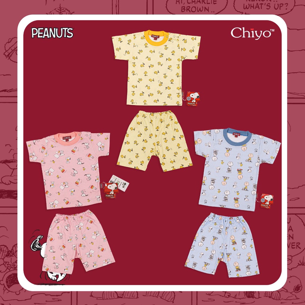 CHIYO BAMBOO setelan PENDEK motif PRINT