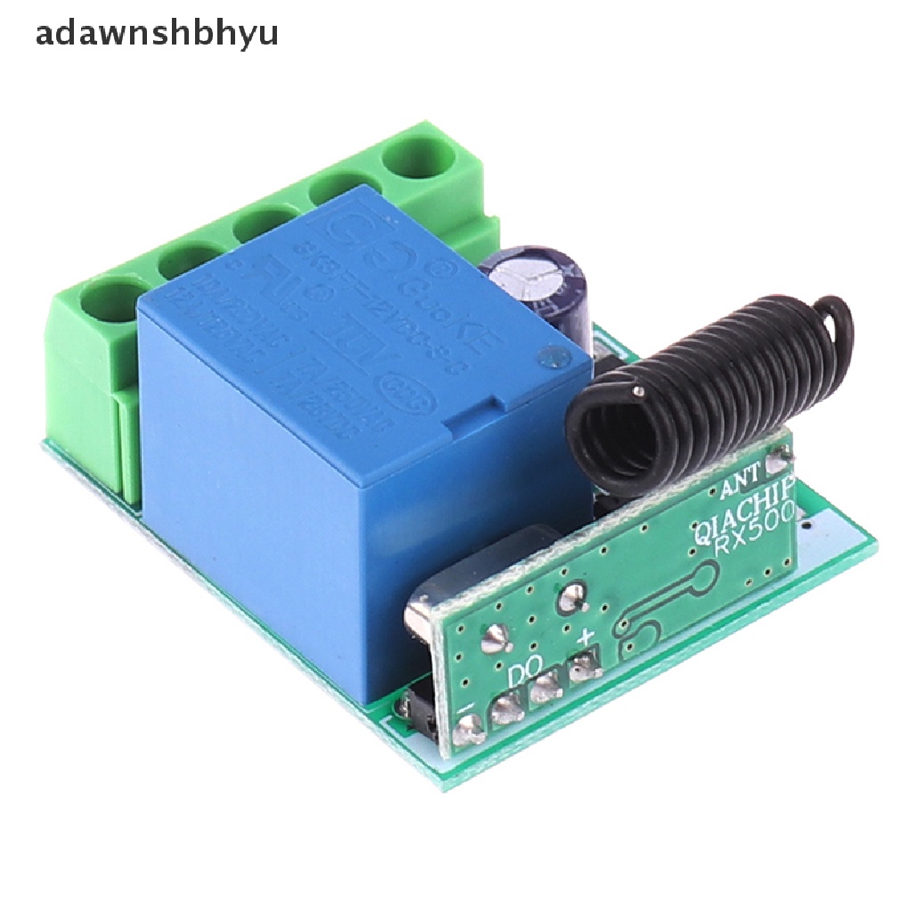 Adawnshbhyu 1CH Channel Wireless RF Remote Control Receiver Relay Switch DIY Modul 433MHz ID