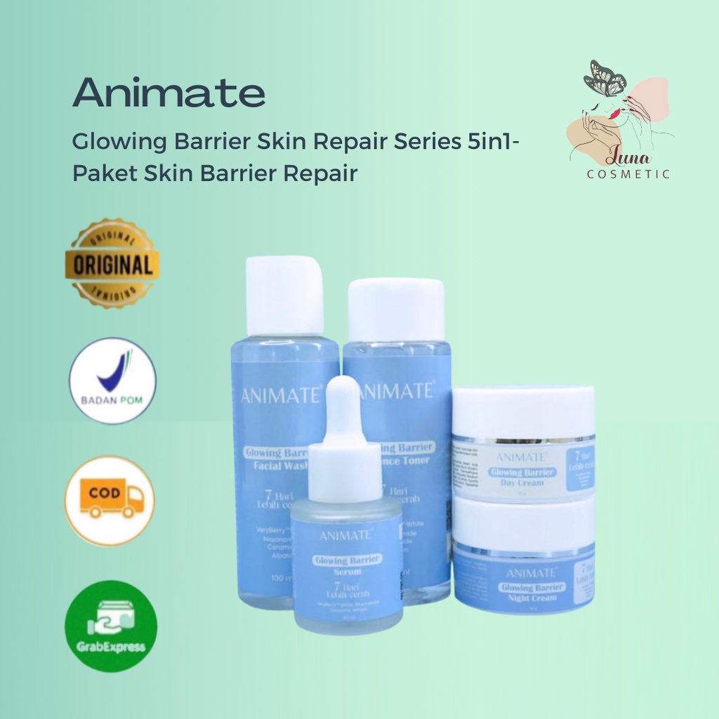 Animate Glowing Barrier Skin Repair Series 5in1- Paket Skin Barrier Repair