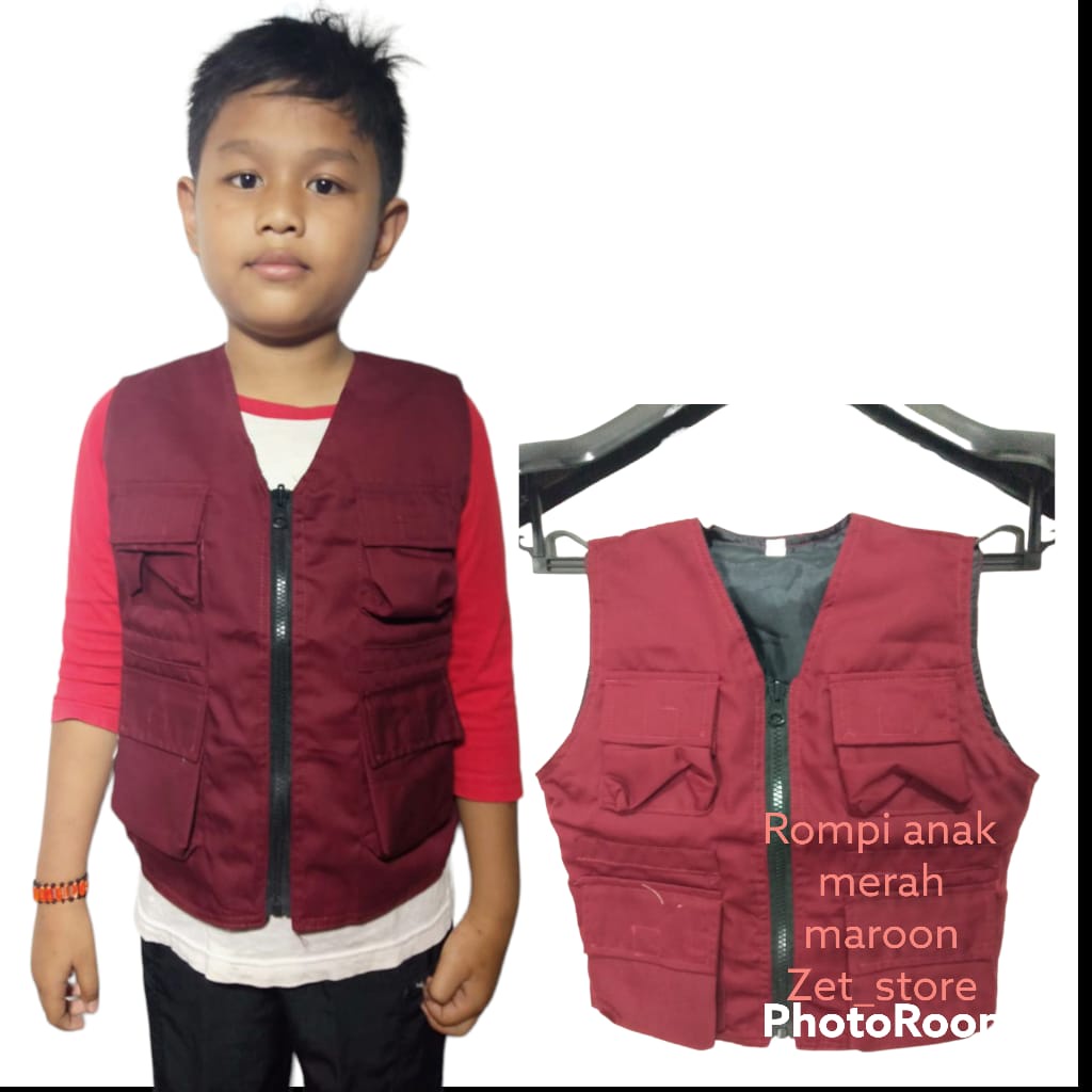 ROMPI ANAK MERAH MAROON // ROMPI PETUALANG Adventurer's vest