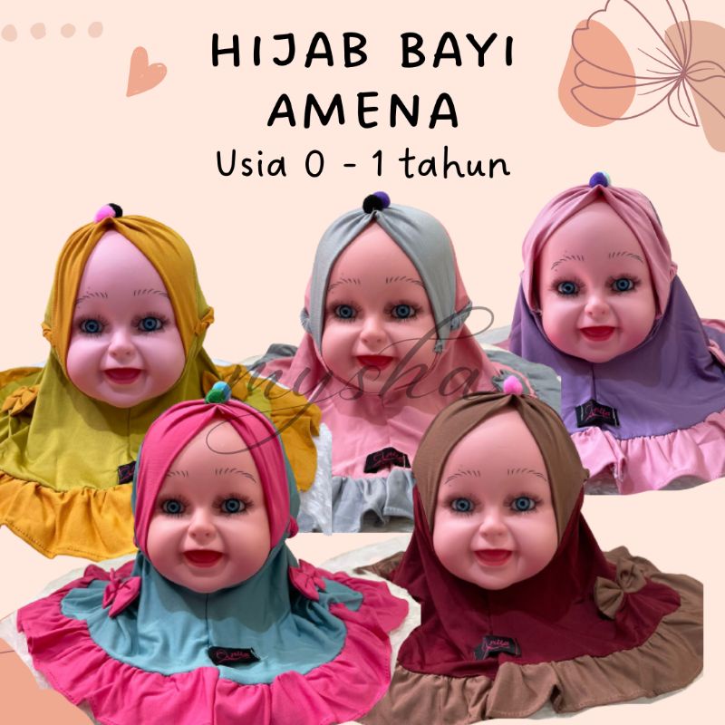 Hijab Bayi Amena / Jilbab Bayi / Hijab Anak Bayi / Kerudung Bayi / Jilbab Bayi Lucu / Hijab Anak Bay